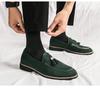 Mocassini da Uomo Taglie Forti con Nappine in Suede: Scarpe casual slip-on primavera/autunno