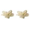 2025 White Chiffon Flower High-End Fairy Stud Earrings for Big Round Faces