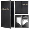 1Pcs Leather Check Folder Guest Check Card Holder Restaurant Check Presenters Guest Bill Server Menu Folder Checkbook Organizer