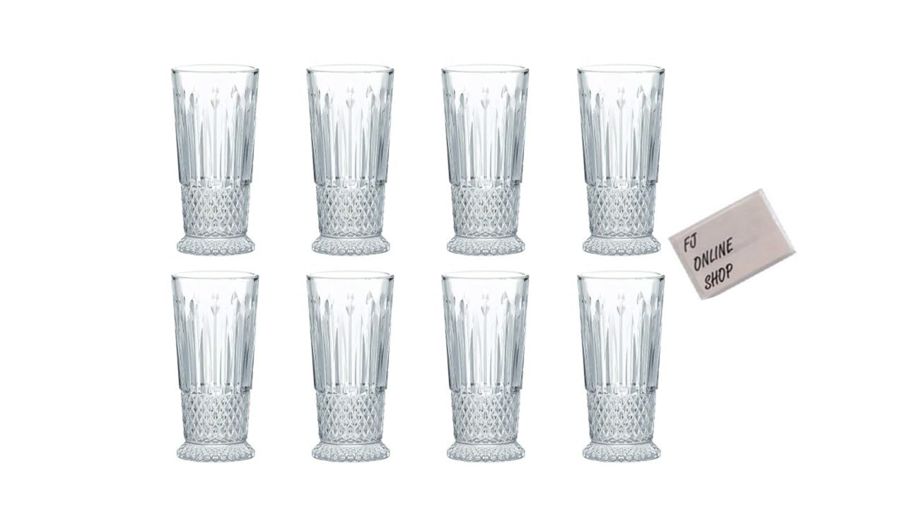 of Toyo Sasaki Glass Tumbler Highball Made in Dishwasher Beer with FJ Tissues [Set 8] Glasses, Glasses, 295ml, Japan, Safe, Glasses, Cups, Glasses,