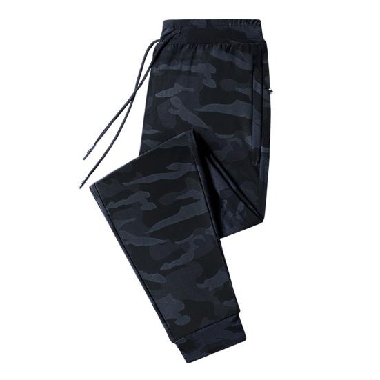 Men Autumn Drawstring Thick Warm Pants Camouflage Ankle Tied Sweatpants Trousers