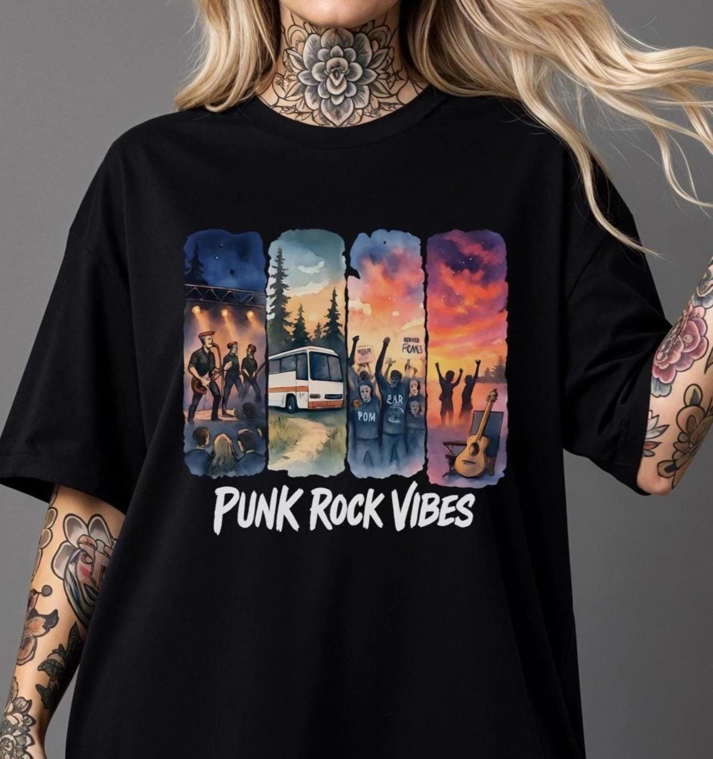 

Punk Rock Vibes - Watercolor Scene Column - Unisex Short Sleeve Tee S