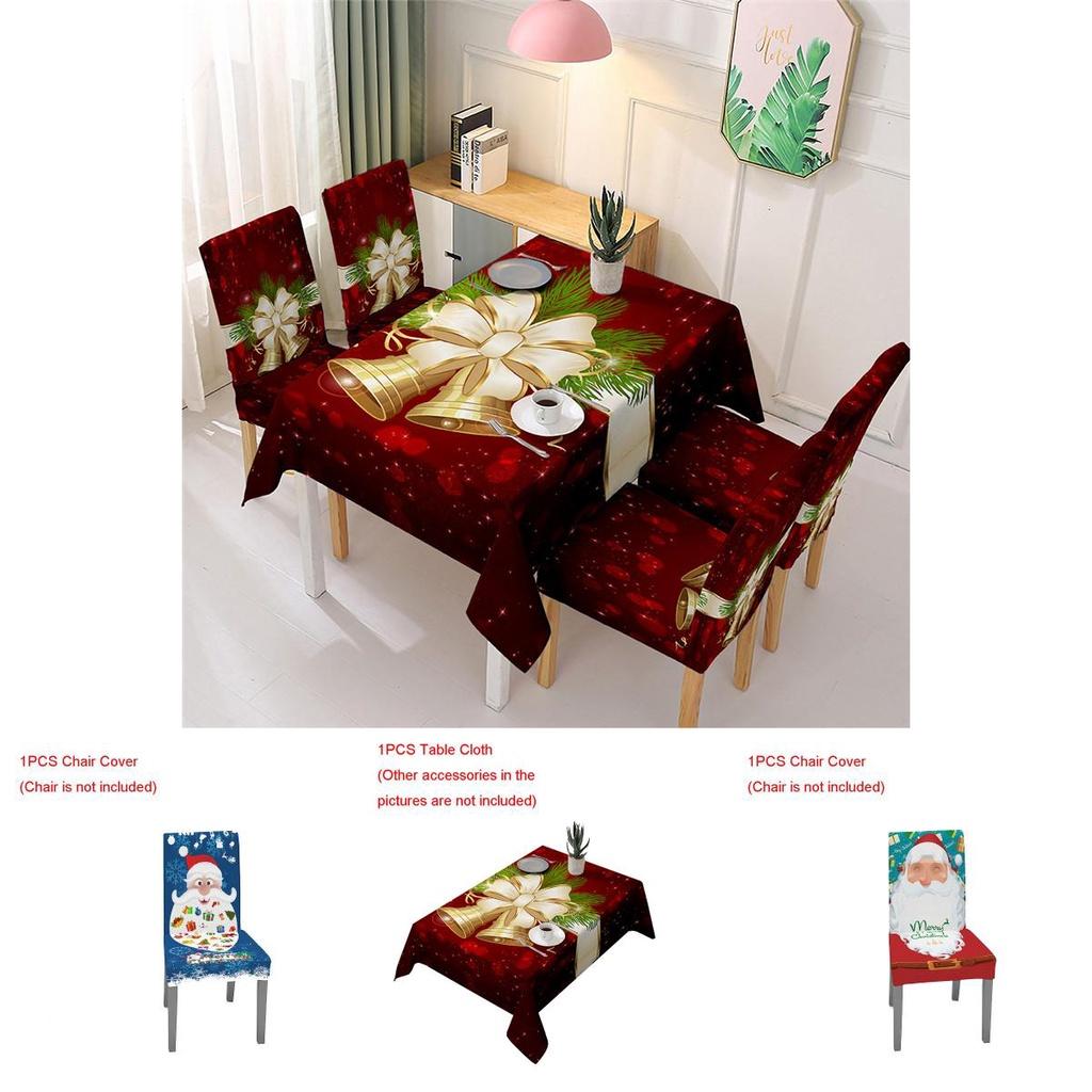 Luxurious Waterproof Tablecloth With Chair Cover For Festive Holiday Gatherings