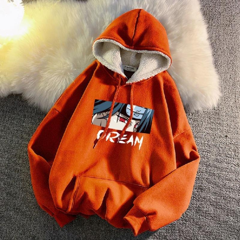 Thickened plush hoodie