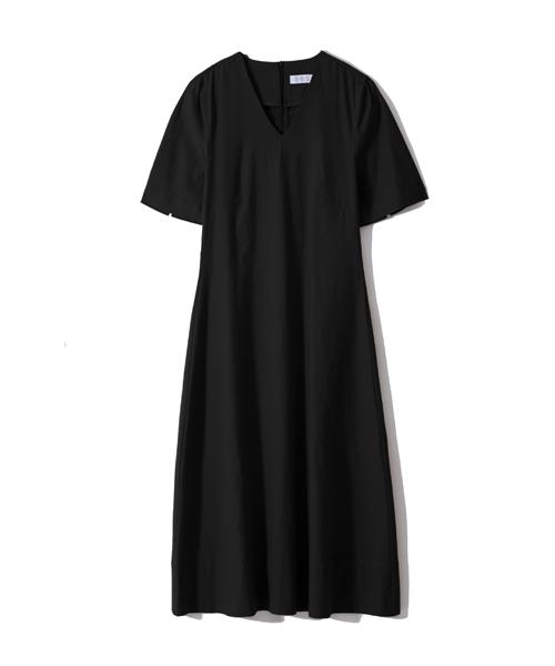 Is Summer Linen V-Neck Dress_Black