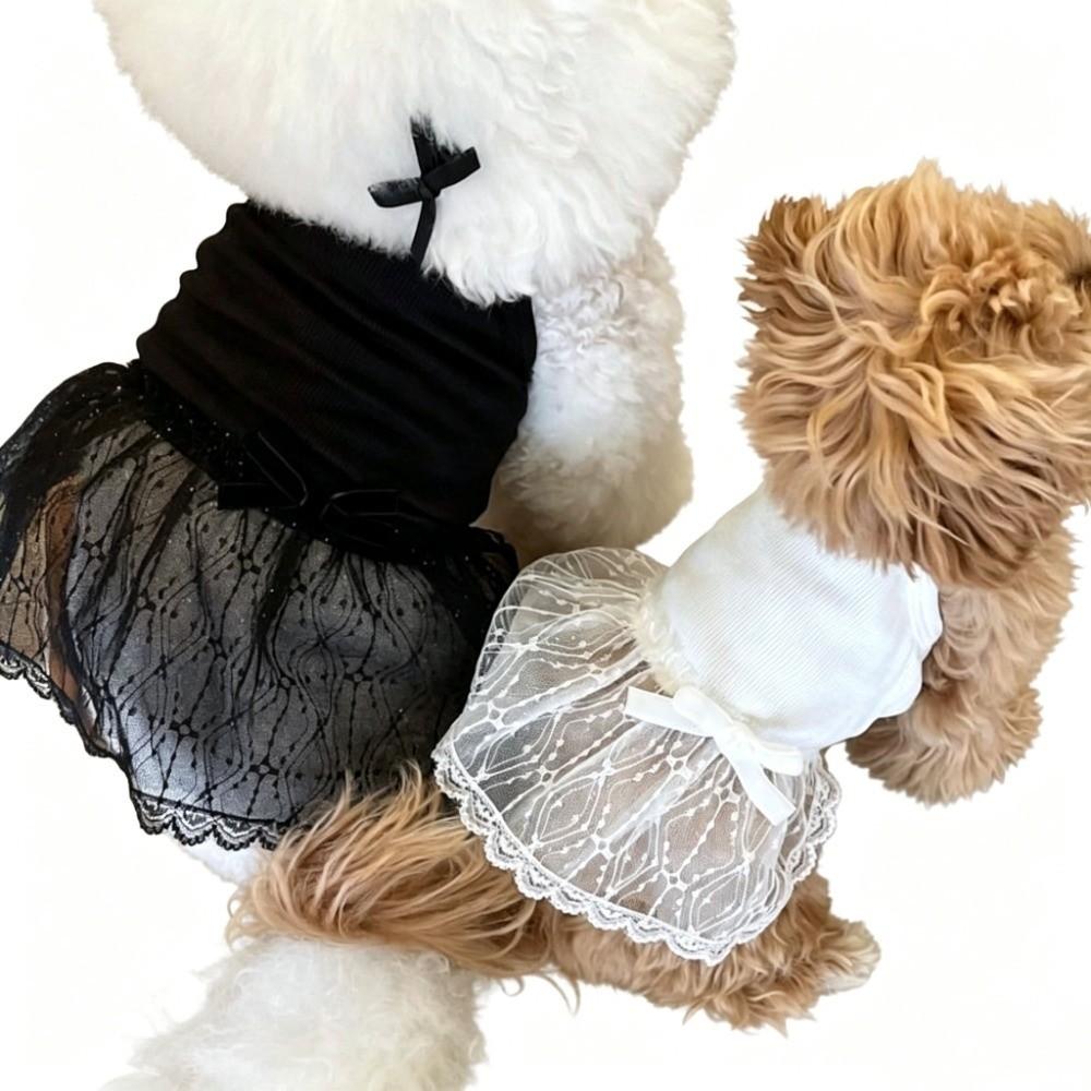 Princess Style Pet Dresses Lace Detail Pet Vest Princess Dog Skirts For Dogs