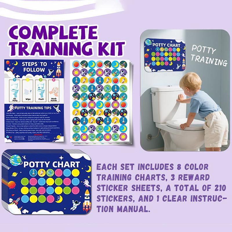 Reward Stickers Toilet Habits Potty Training Sticker Chart Matching Wall Hang Montessori Early Education For Kids Gifts