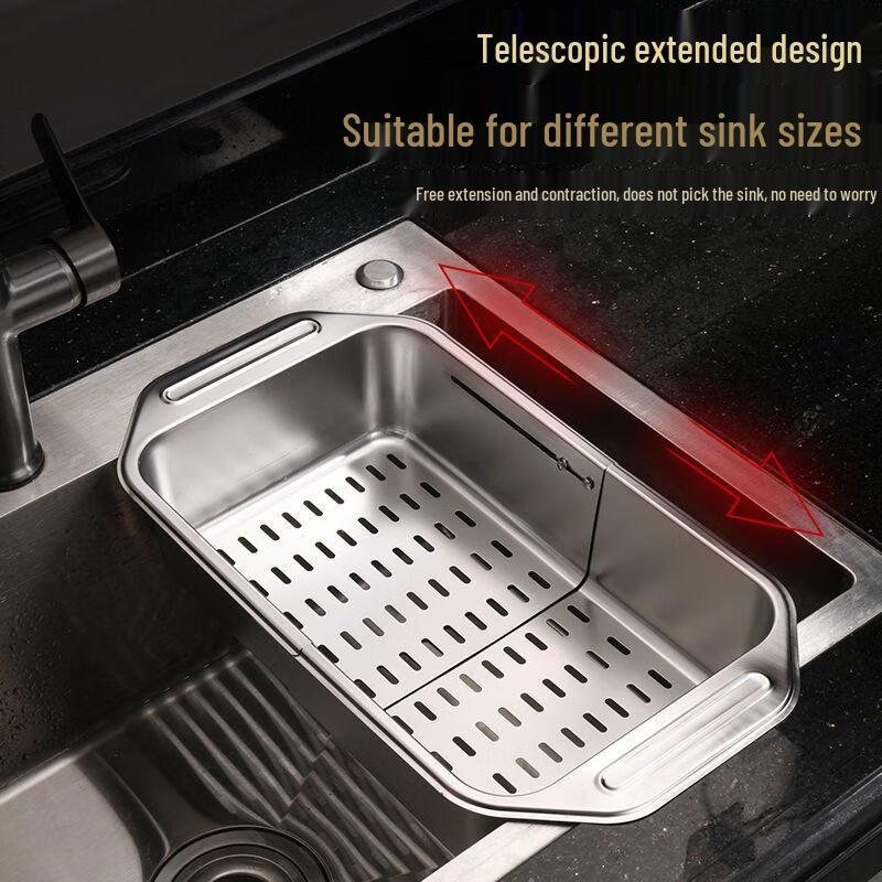 Bayco 304 Stainless Steel Expandable Over-Sink Dish Drying Rack