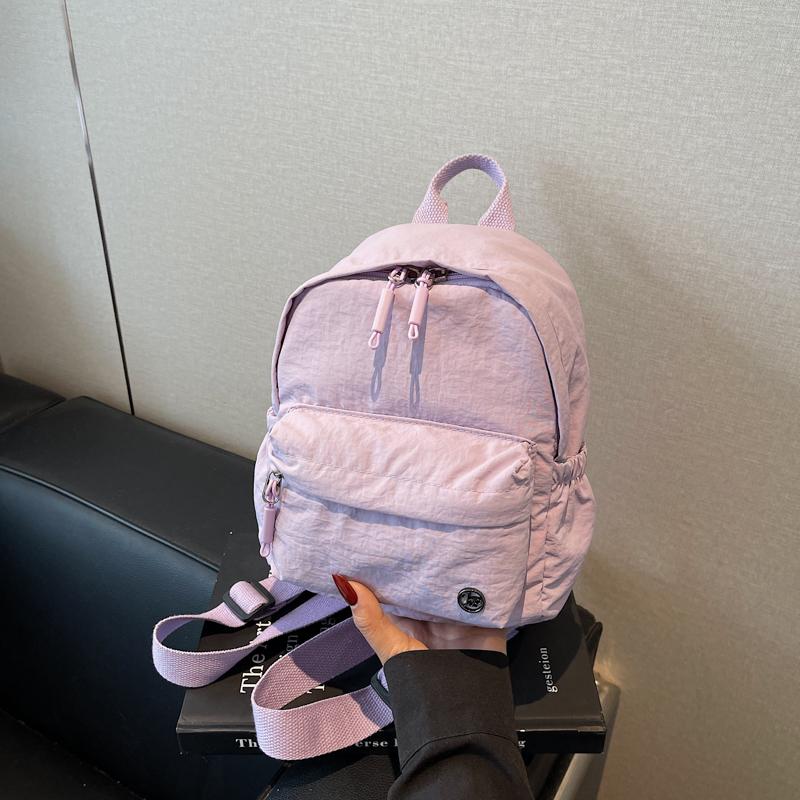 Backpack Women's Multi-use Single-shoulder Lightweight Solid Color Mini Backpack Sport Chest Bag