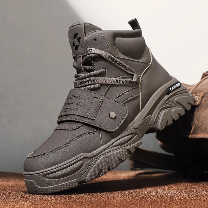 Casual Sneaker Ankle Boots Men's Sneakers Sports and Leisure Shoes for Men Soft and Comfortable Outdoor Boots Wear-resistant