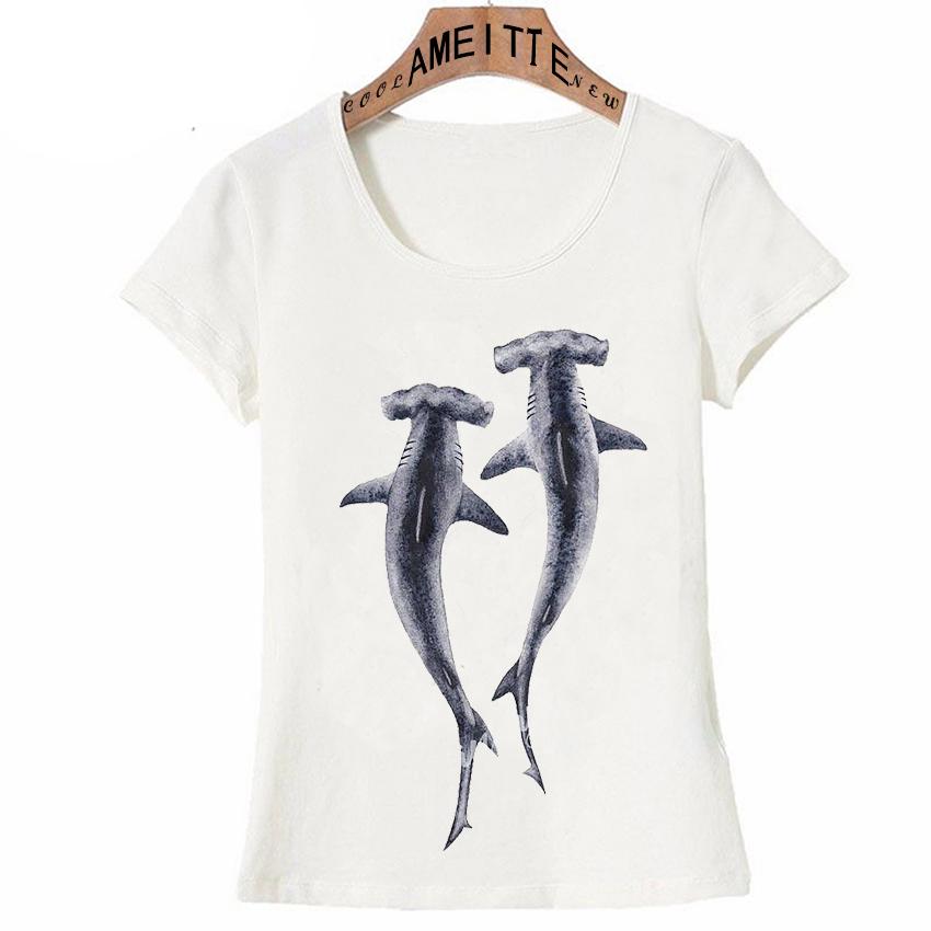 Ameitte Summer Fashion Women Short Sleeve Save The Blue Whale Narwhal Tattoo Print T Shirt