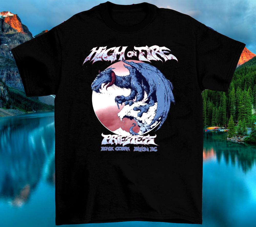 High On Fire Washington DC 2010 Arik Roper Black All size Unisex Shirt Unisex T-Shirt M