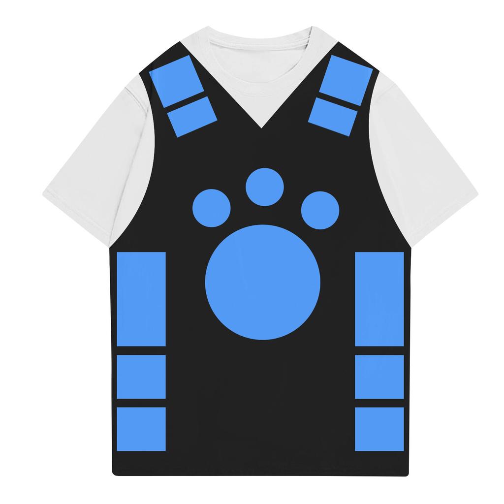 Fashionable Aldult Round Neck Short Sleeve Work Clothes Printed Tops For Summer Tops