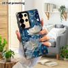 Phone Case: 2D Flat Samsung Galaxy A34 A35 M05 M06 S20 S22 S21 FE Plus 5G Protective Case, Couples Style, Dark Night White Lotus, Christmas and Hallow