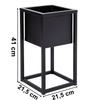 Concove loft flower stand 40 cm black