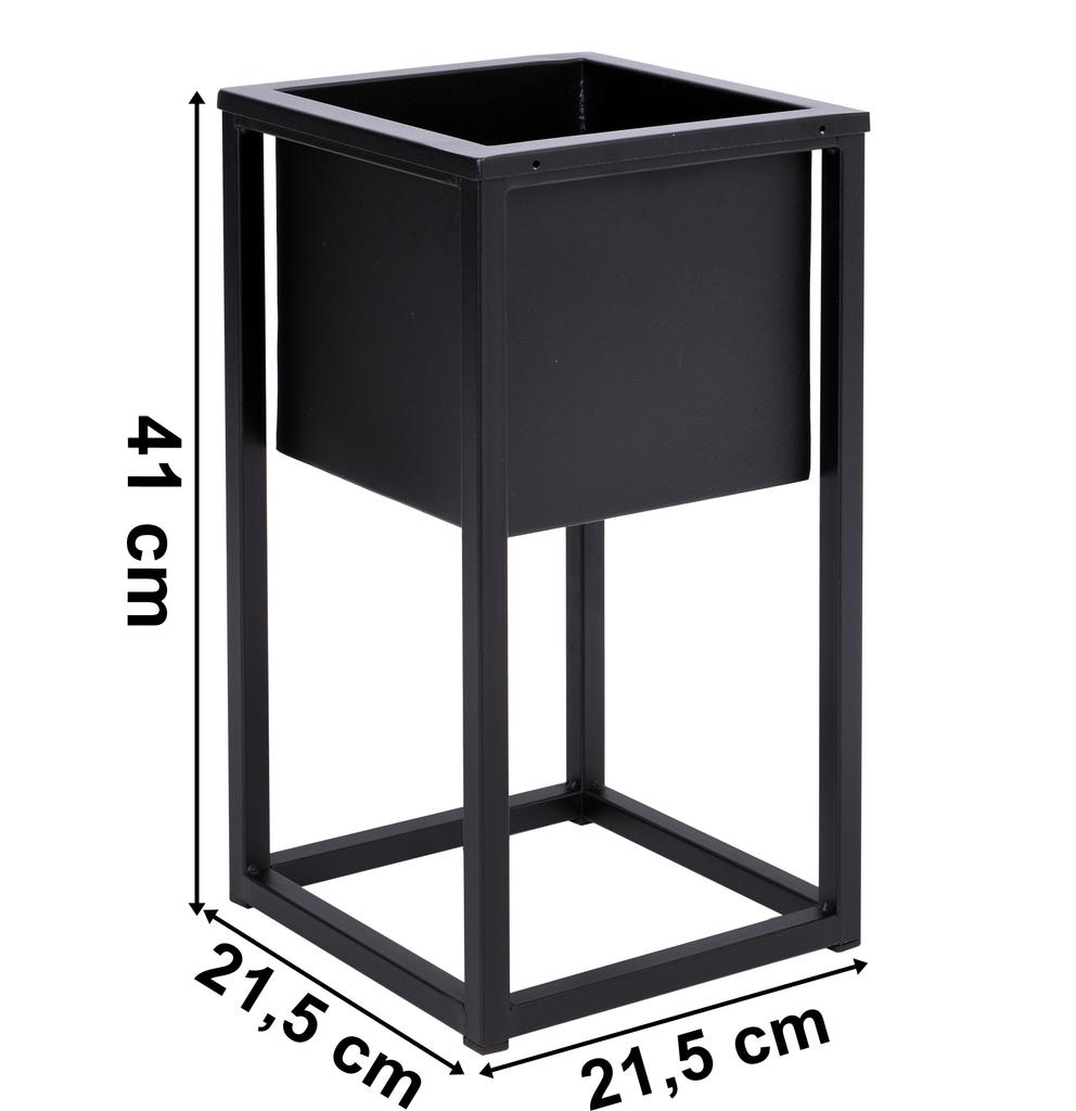 Concove loft flower stand 40 cm black