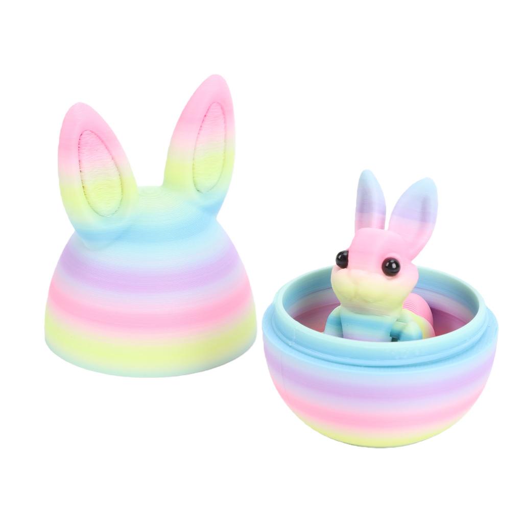 3D Printing Mystery Rabbit Egg Toy Bright Color Multifunctional Movable Easter 3D Printed Toy