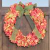 Hydrangea Flower Ring Door Hanging, Thanksgiving Autumn Door Hanging Flower Decorations Pastoral Wall Hanging