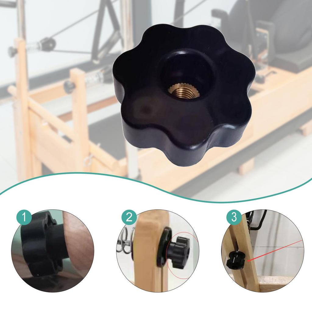 Pilates Core Bed Equipment Mount Nut Pilates Reformer Accessories Hardware for Sitting Box Block Deck Home Studio