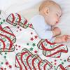 Christmas Tree Snack Cakes Throw Blanket Beautifuls Sleeping Bag Large bed plaid Blankets