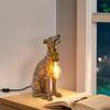 Black Dog Shape Resin Table Lamp with E26 Socket, Push Button Switch, Modern Unique Home Decor Night Light - Not Include Bulb