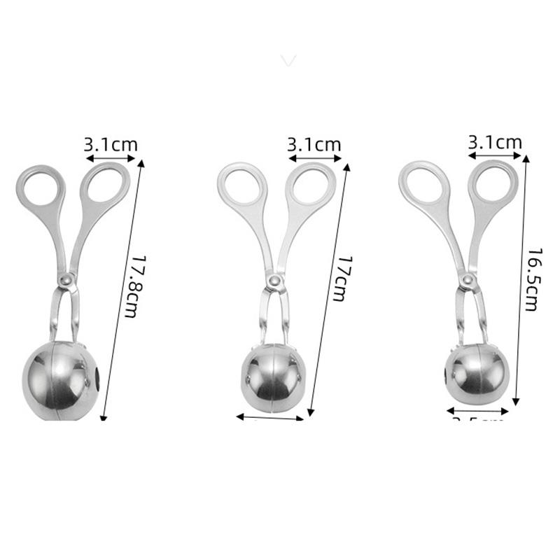Lžíce na výrobu masových kuliček Nepřilnavý kuchyňský nástroj na vaření masa z nerezové oceli