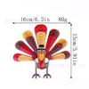 Metal Turkey Tealight Candle Holder Thanksgiving Table Decor Standing Turkey Centerpiece for Home Decoration