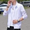 Spring Autumn Stand Collar Solid Loose Casual Zipper Coat Male Sunscreen All-match Cardigan Jacket Top Men