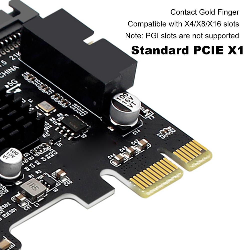 USB 3.0 PCI-E Expansion Card SATA 15Pin Power Port USB3.0 Hub 19pin/20Pin Front Panel PCI-E To USB Expansion Card for PC Desktop