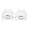 Pet Double Ceramic Bowl Double Ceramic Raised Cat Bowls with Metal Stand and Cover for Food and