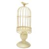 Klatka dla ptaków Świecznik Dekoracyjne Klatki dla ptaków Metalowy Świecznik Retro Shabby Świecznik do Domu D