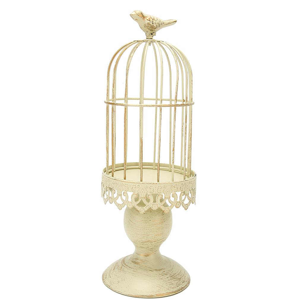 Vogelkäfig Kerzenhalter Dekorative Vogelkäfige Metall Kerzenständer Retro Shabby Kerzenhalter für Zuhause D