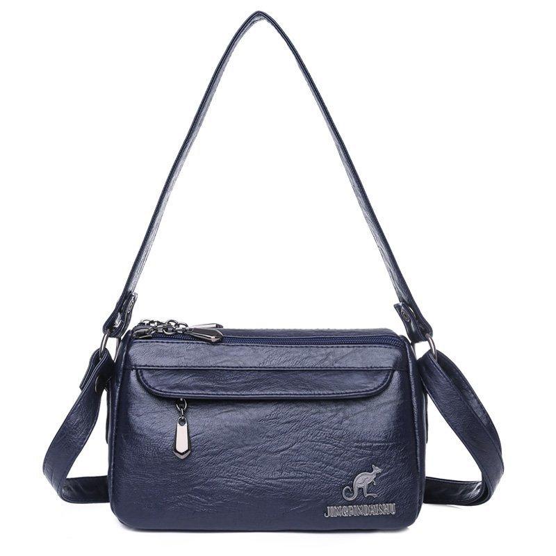 Women's Bag New Soft Leather Texture Messenger Bag Simple Solid Color Shoulder Bag Fashion Flow Casual Mother Bag