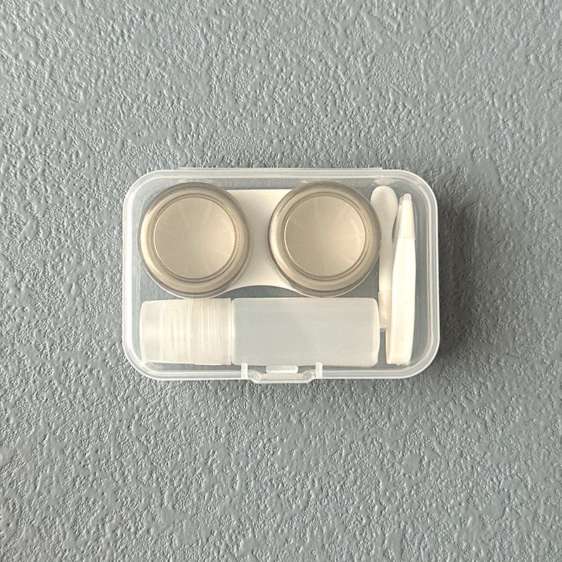 Ins Minimalist Transparent Contact Lens Box Women Travel Colored Contacts Companion Box Contact Lenses Case with Tweezers
