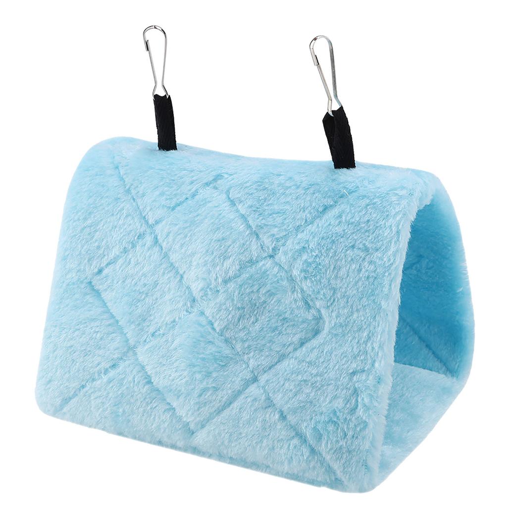 Weiche Plüsch Hängematte Hängen Käfig Zelt Für Vögel Papagei Winter Warme Bett Haustier Spielzeug (Grau M)