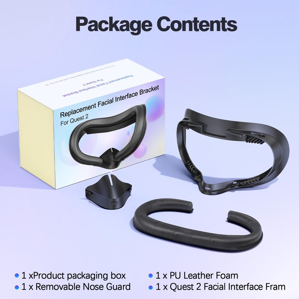 Comfortable Sweat-Proof Foam Face Cover Pad  for Quest 2 VR Facial Interface Bracket Replacement Durable Plastic Game Accessory