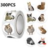 100-500PCS Funny Stickers Cat Cartoon Roll Stickers Animal Packaging Stickers Photocard decor Pack Lables