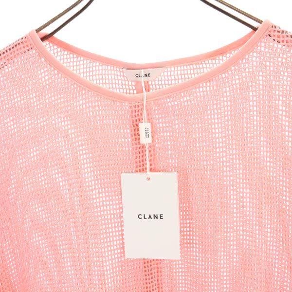 unused CLANE Long sleeve Cut 1 pink Loose mesh long-sleeved T-shirt Women Used