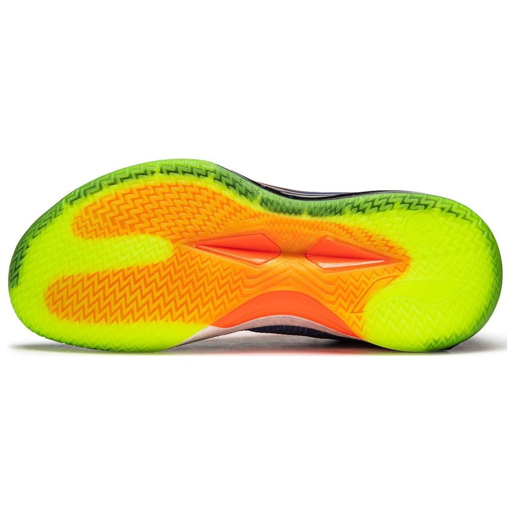 LiNing Blade 4 V2 Parrot Shock Absorption Non-Slip Lightweight Rebound Low-Top Basketball Shoes Men Basketball Shoes Purple Green ABAU037-6