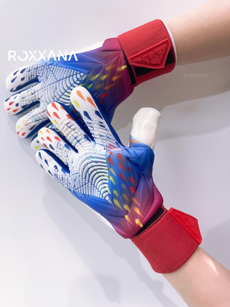 ROXXANA Goalkeeper Gloves Latex Strong Grip Non Slip Durable Wear Resistant Shockproof Comfortable Youth Adult Training Match.