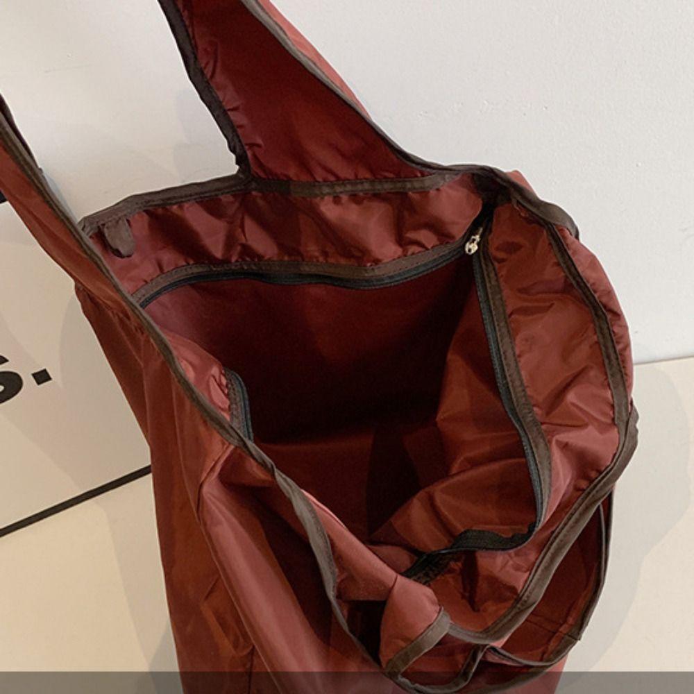 Foldable ~ Fold Folding Shopping Bag Waterproof Grocery Storage Bag Reusable Nylon Tote Bag  Outdoor