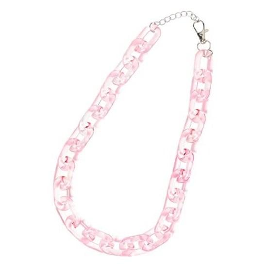 ACDC RAG Clear Chain Necklace Harajuku Style Fashion Womens Mens Punk Rock Y2K
