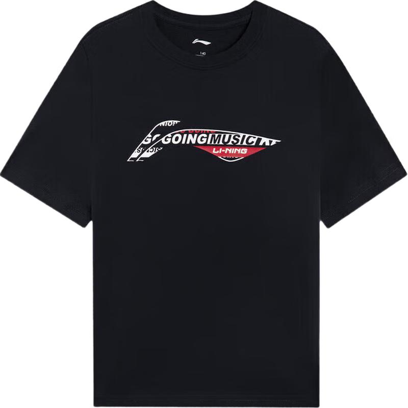 Li-Ning Unisex Kids' Sporty Short Sleeve T-Shirt with Big Logo