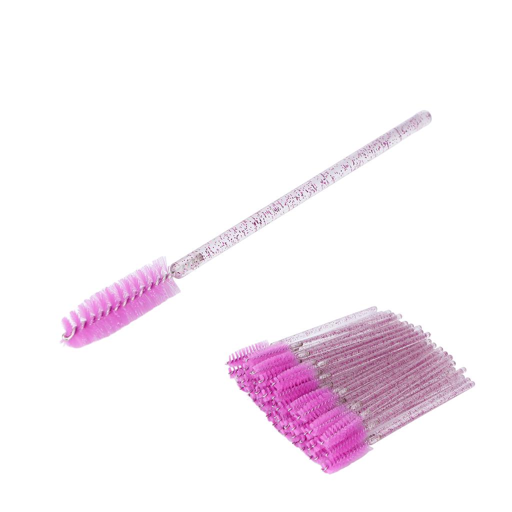 50pcs Disposable Eyelash Brushes Portable Mascara Brush Wands Applicator Makeup ToolPurple