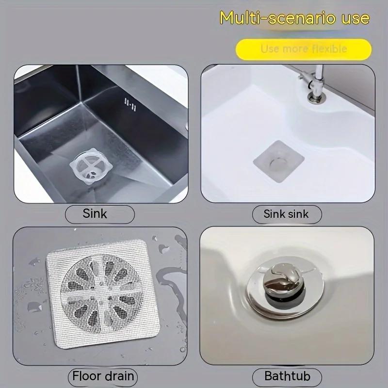 10/30/50pcs Floor Drain Is Attached To Bathroom Hair Filter Bathroom Sewer Filter and Kitchen Anti-blocking Net Drain Cover