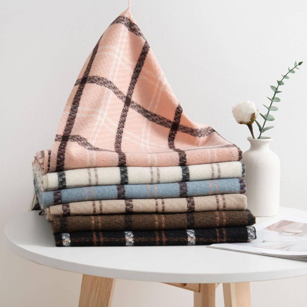 Scarf Winter Thickened New Plaid Women's Japanese and Korean Warm Scarf Fashion Shawl Imitation Cashmere Scarf