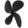 4 Blades Fireplace Fan Blade Stove Fan Blades Replacement Parts Home Stove AccessoriesBlack