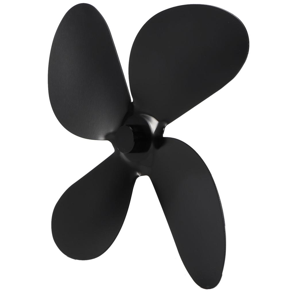 4 Blades Fireplace Fan Blade Stove Fan Blades Replacement Parts Home Stove AccessoriesBlack