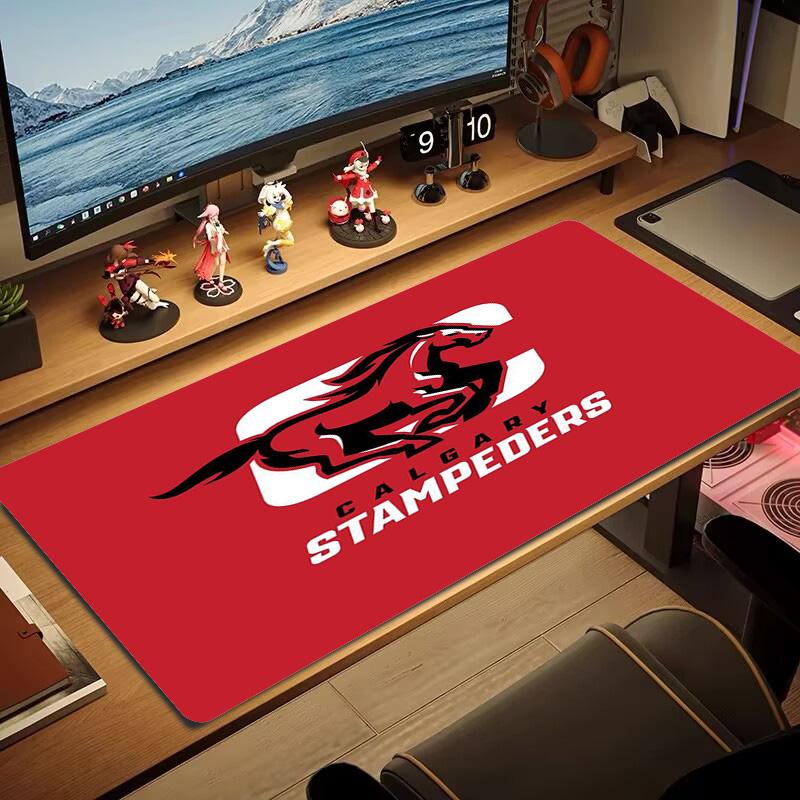 Calgary Stampeders Color Mouse Pad Large Gaming Table Cushion Non-slip Laptop Tablet Big Mousepad XXL Mat Mini PC Playmat With Lock edge
