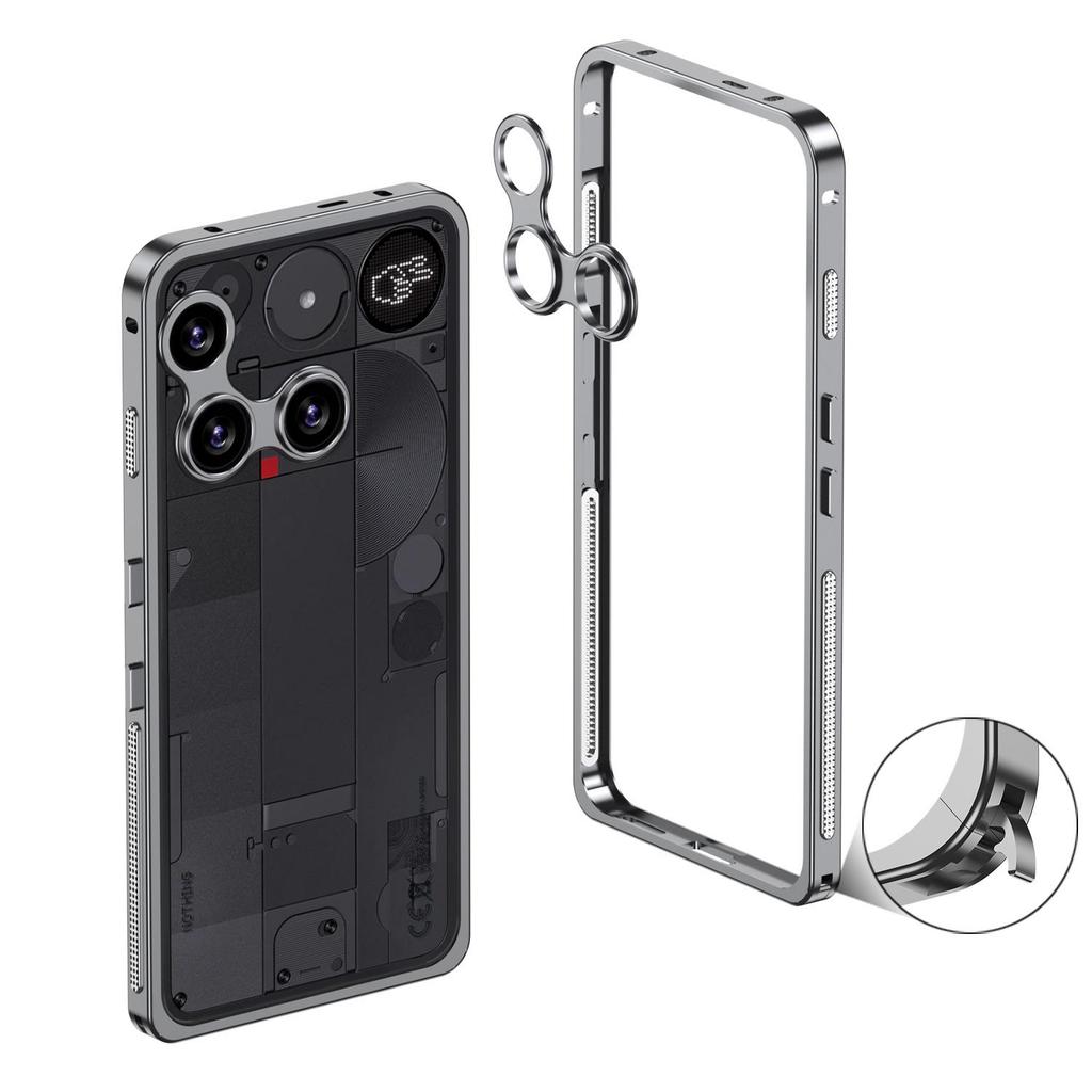 Cross-Border Compatible Phone3/3A/3A Pro Metal Lens Frame Seahorse Buckle Case